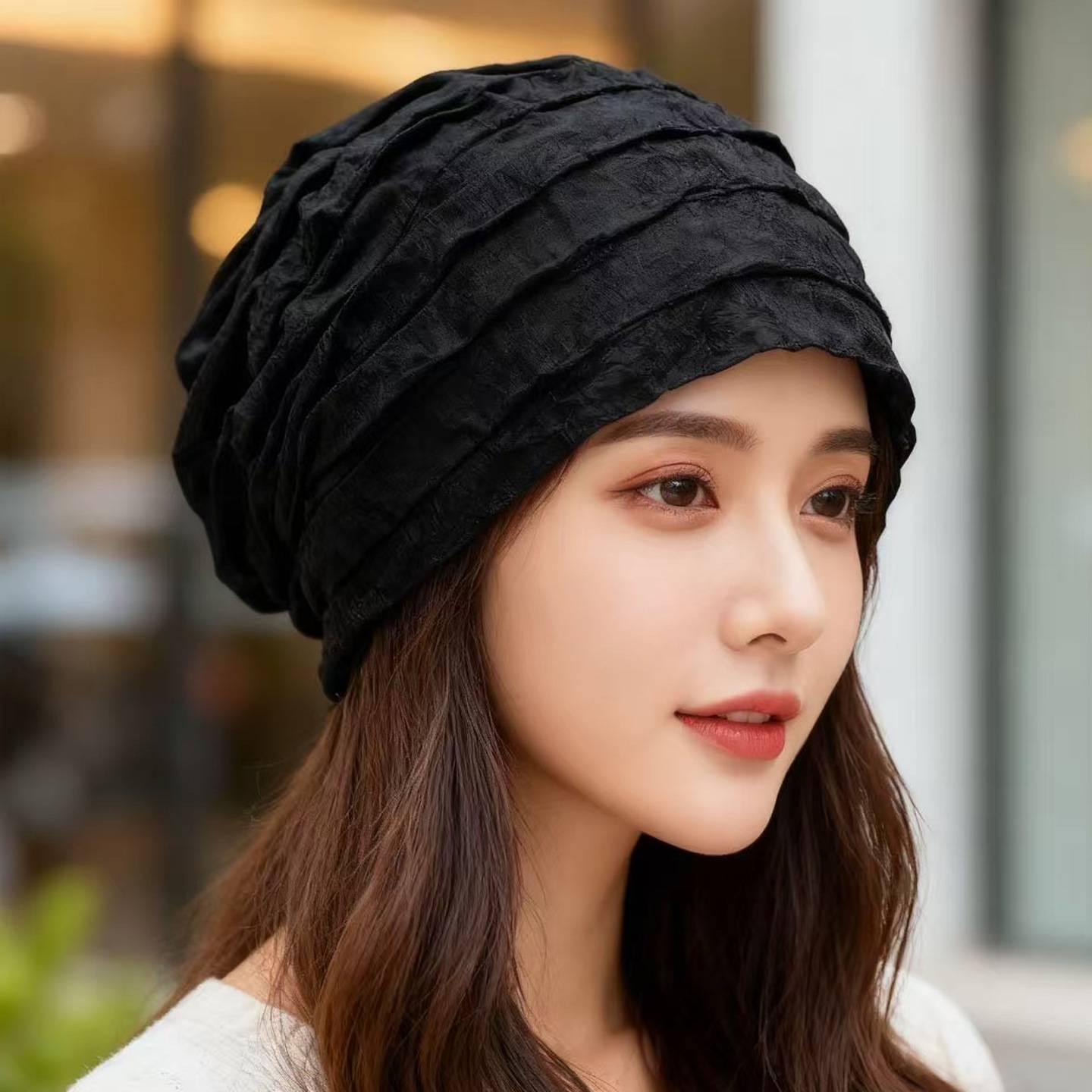 专用化疗后女士光头帽秋冬季薄款