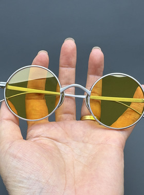 圆框偏光墨镜可配近视复古万年龟