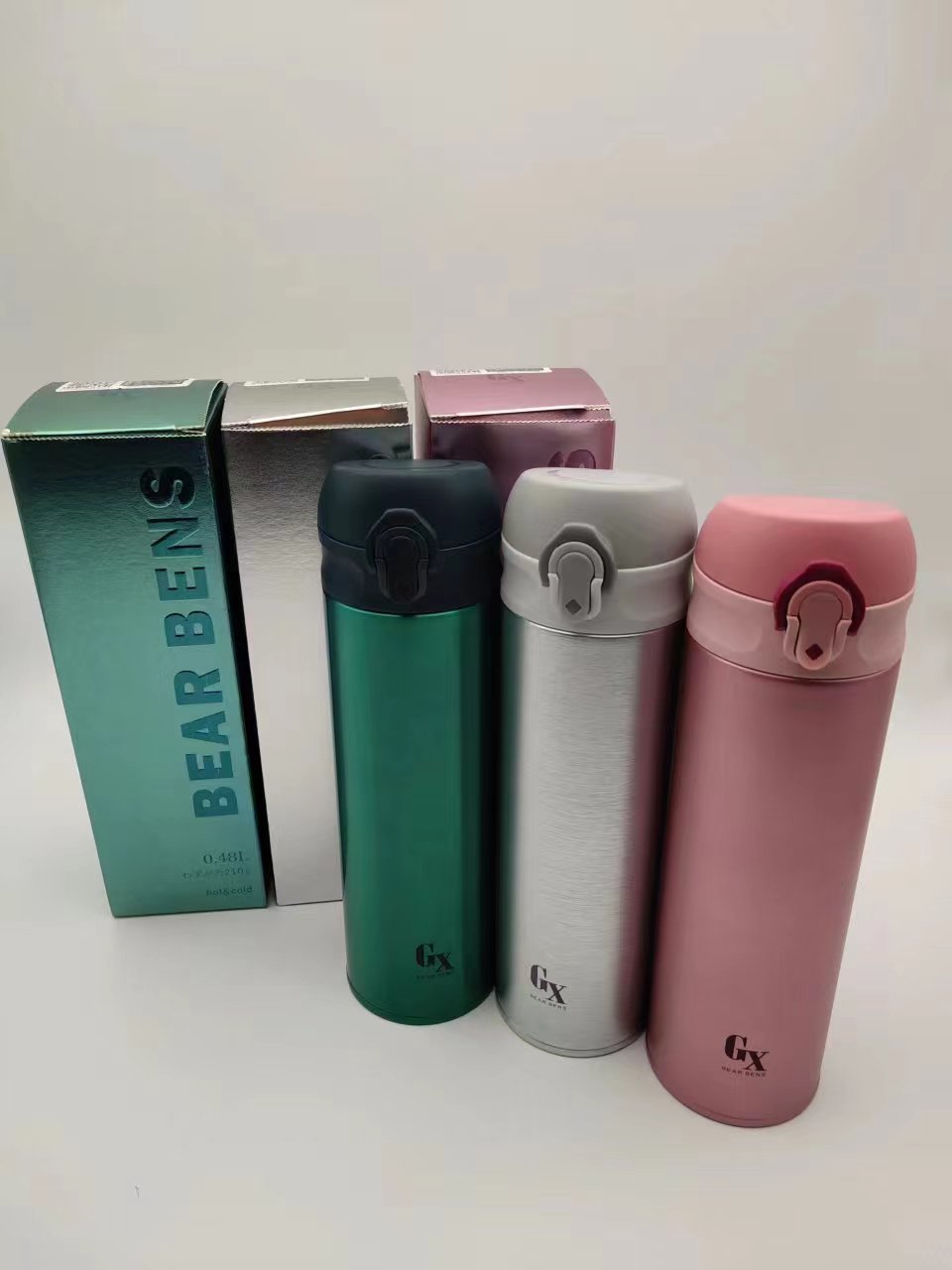简约316不锈钢熊本士保温杯防漏成人高端男女便携车载水杯