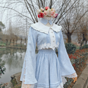 衣服裙 cos服洋装 含脖饰 纱条爱歌cosplay常服 兔子大人｜手作服