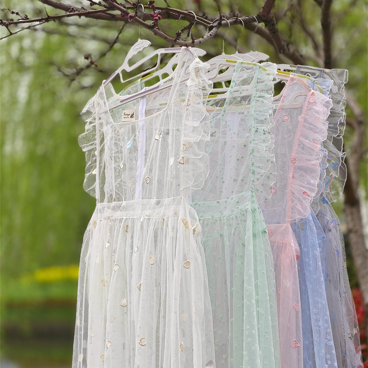 兔子大人｜手作服 vintage古着混搭叠穿罩衫围裙式连衣裙 勿单穿