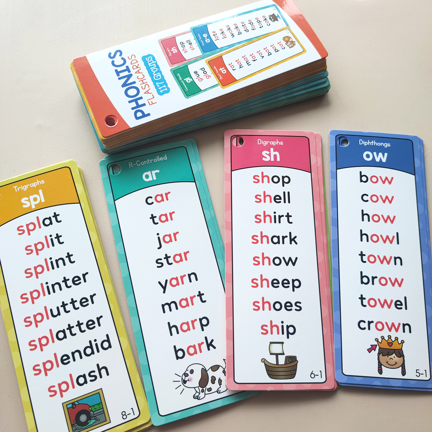 小学英语启蒙自然拼读单词卡片