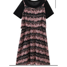 大码女装胖妹妹连衣裙6205