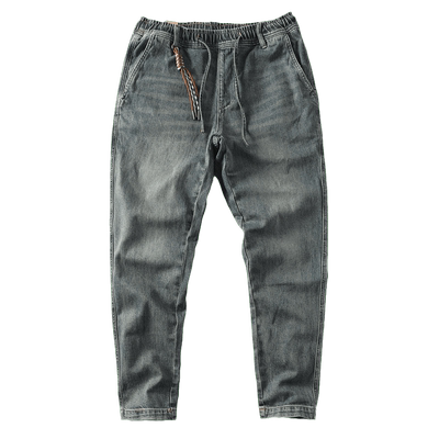 赤耳牛仔裤日系复古宽松小脚