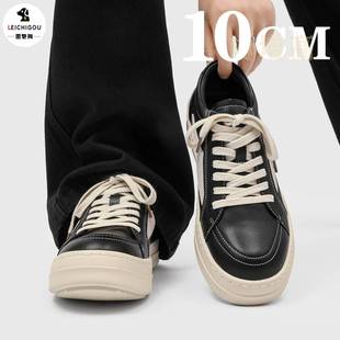 冬季 复古休闲板鞋 新款 男10cm美式 厚底内增高鞋 高端ro倒三角德训鞋