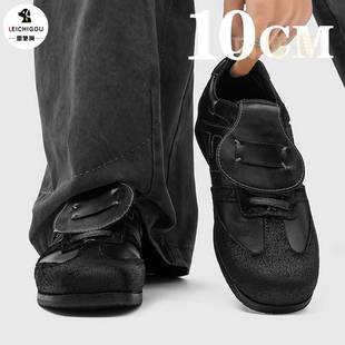 休闲皮鞋 男10cm英伦风商务鞋 方头通勤休闲德训鞋 增高鞋 子 冬季 男士