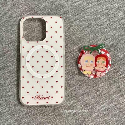 磁吸支架适用vivoX100/30/60/x70/y78手机壳X90可爱小红爱心樱桃哭娃y76s女S18e/X200/15PRO国际版Y33/mini软