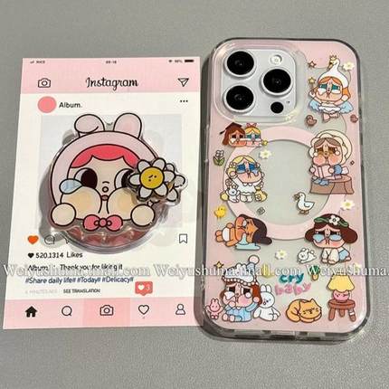 磁吸支架适用三星S25ultra/24/Note20/36太阳旋转花朵A16哭娃S20手机壳A22/23+A71女款S9+S21fe软54/56国际版