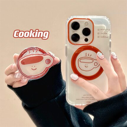 磁吸支架适用oppoA3/reno10/4se手机壳findx7/5pro美式咖啡创意个性A56/32/a57女款K11x/97/93s软套8全包简约