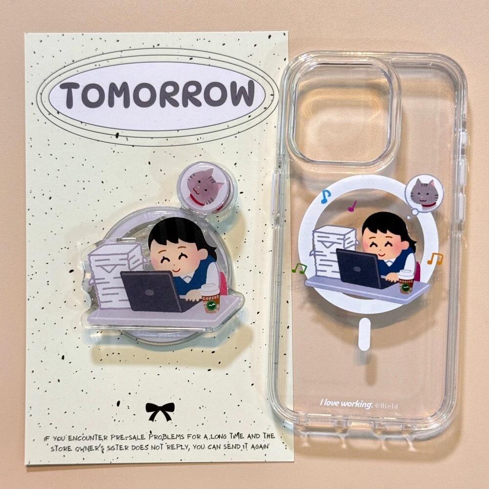 磁吸支架适用三星S25ultra/24/Note20/36搞怪摸鱼打工A16女孩S20手机壳A22/23+A71女款S9+S21fe软54/56国际版