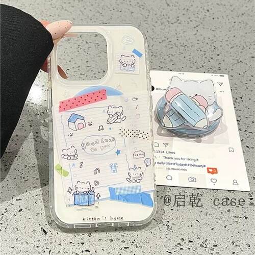 磁吸支架适用oppoA3/reno10/4se手机壳findx7/5pro可爱笔筒铅笔猫咪旋转A56/32/a57女K11x/97/93s软套8国际版