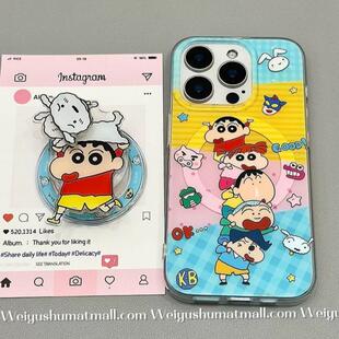 note12t 磁吸支架适用小米15 civi4pro软套poco女50e k70 13U蜡笔小新叠叠童趣K80 手机壳红米Turbo3国际版