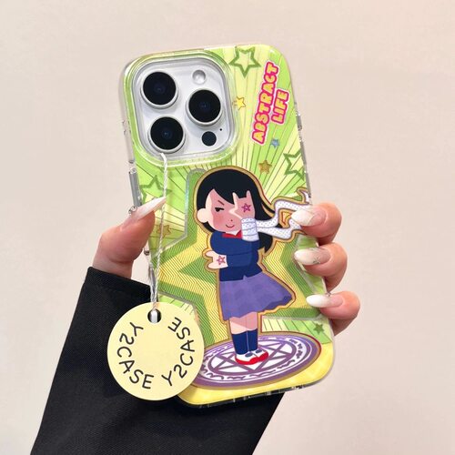 磁吸支架适用oppoA3/reno10/4se手机壳findx7/5pro模仿五角星女孩插画A56/32/a57小众K11x/97/93s软套8全包边