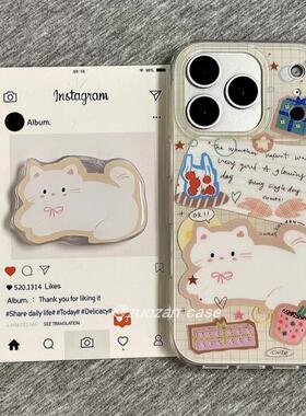 磁吸支架适用opporealmeGT5pro/neo9/6se手机壳V50/11/GT3女款8趣味小马头套吉伊卡哇Q2/5i真我x7pro新23软z4