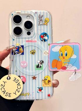 磁吸支架适用华为pocket2折叠屏mateX6手机壳p50三星zflip3/4/5崔迪VIVOX可爱v荣耀条纹oppofindn3flip软女