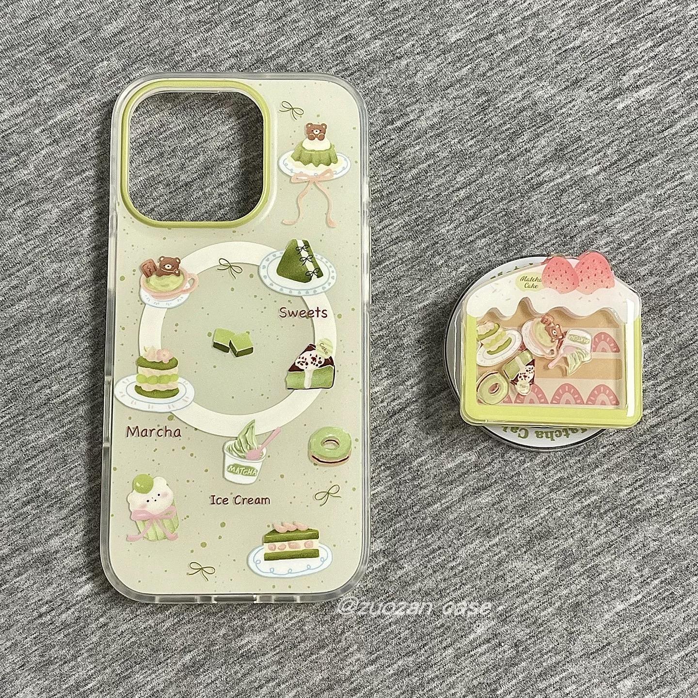 磁吸支架适用华为pocket2折叠屏mateX6手机壳p50三星zflip3/4/5抹茶VIVOX蛋糕v荣耀小清新oppofindn3flip软女