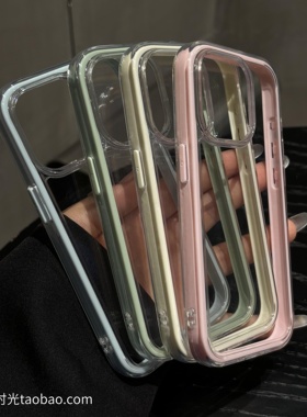 可放照片透明二合一适用小米15/14手机壳13简约civi4pro红米Turbo3高级感K80双层K70防摔K60小众Note14韩风12