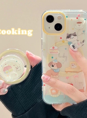 创意可爱波点小猫房子适用华为nova12/U/9磁吸支架8SE新品MATE50/40e手机壳Pura70ultra软套60畅享3女pro新14