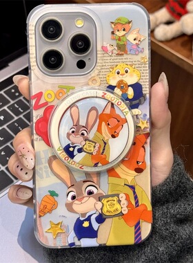 疯狂动物城兔警官适用华为nova12/U/9磁吸支架8SE新品MATE50/40e手机壳Pura70ultra软套情侣60畅享13女全包边