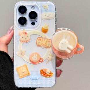 5pro吐司旋转白兔子咖啡杯A56 a57女K11x 磁吸支架适用oppoA3 93s软套8国际版 4se手机壳findx7 reno10