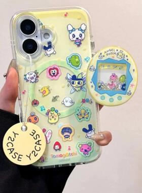 磁吸支架适用华为荣耀100女90华为magic6pro/80GT手机壳70se/X20/30可爱拓麻歌子电池宠物40i+畅玩50plus软女