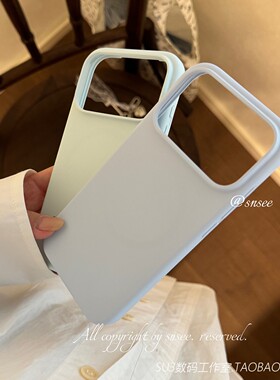 ins风软糯液态新品17pro适用iPhone苹果17promax手机壳16plus超薄橡皮感15磨砂14大孔13不会发黄baby奶蓝色女