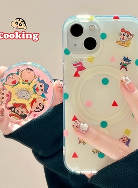 趣味可爱个性旋转小新适用华为nova12/U/9磁吸支架8SE新品MATE50/40e手机壳Pura70ultra软60畅享3女pro全包14