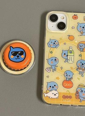 适用meizu18pro魅族21note无界版9个性创意酷儿合集瓶盖6plus/T谷歌20磁吸支架17全包X软套传音tecno女INFINI