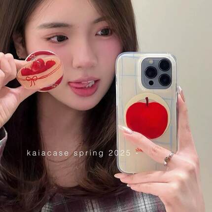 磁吸支架适用oppoA3/reno10/4se手机壳findx7/5pro简约风蓝条格红苹果A56/32/a57女K11x/97/93s软套8国际版