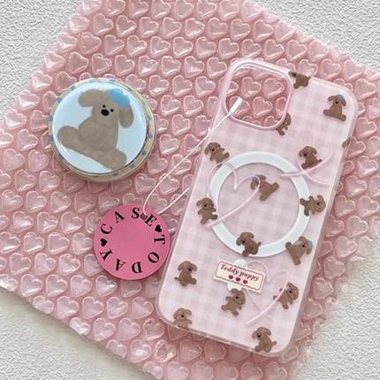 ins磁吸支架适用oppoA3/reno10/4se手机壳findx7/5pro可爱趣味小狗A56/32/57萌系K11x/97/93s/58软套日韩卡通