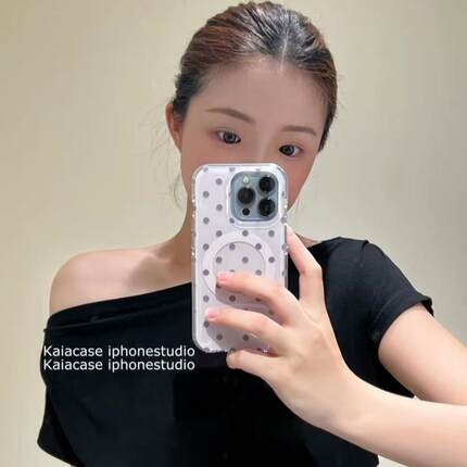 磁吸支架适用oppoA3/reno10/4se手机壳findx7/5pro简约纯色香芋紫波点A56/32/a57女K11x/97/93s软套8国际版