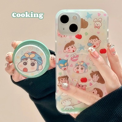 磁吸支架适用oneplus11/2一加12手机壳ace竞速版1+ACE5V动漫涂鸦遛狗小新8t/10/9少女7TPRO/9RT/6t软套13磨砂