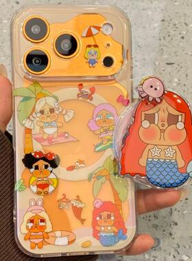 适用meizu18pro魅族21note无界版9韩风黄底满屏花朵6plus/T谷歌20磁吸支架17全包X传音tecno女INFINIXHOT