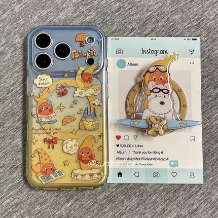 磁吸支架适用oppoA3/reno10/4se手机壳findx7/5pro拼色渐变星星小人卡通A56/32/a57女K11x/97/93s软套8国际版