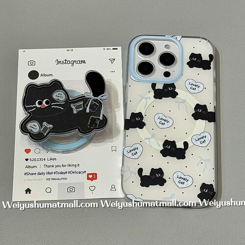 磁吸支架适用华为pocket2折叠屏mateX6手机壳p50三星zflip3/4/5卡包蝴蝶结VIVOX荣耀V黑猫oppofindn3flip软女