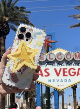 磁吸支架适用华为荣耀100日系90华为magic6pro/80GT手机壳70se/X20/300梦幻涂鸦星星400i+畅玩50plus软套少女