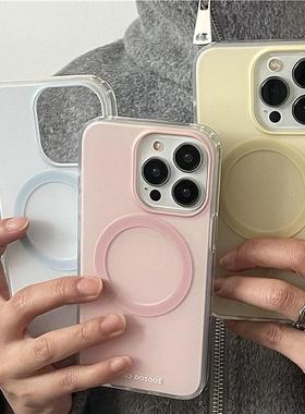 ins磁吸渐变适用oppoA3/reno10/4se手机壳findx7/5pro马卡龙A56/32/57纯色个性K11x/97/93s/58软套简约男女款