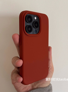 软糯红豆棕液态硅胶适用小米14/13手机壳12SUltra红米K70至尊版K60韩系note13纯色K50全包k40s防摔小众焦糖色