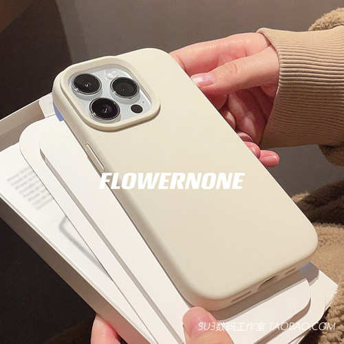 古董白橡皮感适用17pro小米17promax手机壳15s液态硅胶14不会发黄civi5红米K80磨砂70防摔132软糯note+苹果16