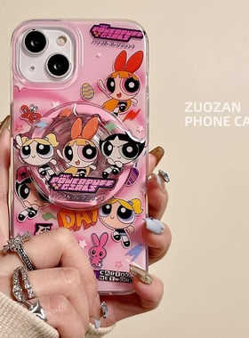 磁吸支架适用oneplus11/2一加2V手机壳ace竞速1+ACE3V日系卡通小女警8t/10/9可爱7TPRO/9RT/6t软套透明少女款