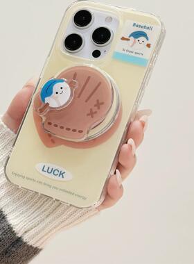 磁吸旋转支架适用oppoA3eno10/4se手机壳findx7/5pro可爱A56/32/57棒球手套K11x/97/93s/8软套新品女款防摔