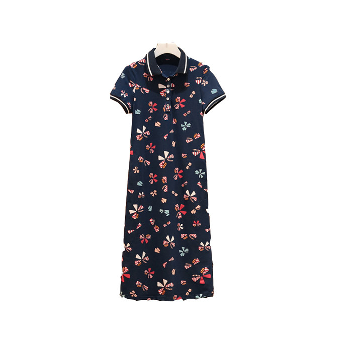 连衣裙2019夏季新款韩版大码女装POLO翻领短袖中长款连衣裙 dress|ruв категории Женская одежда, женской одежды - от Buy2taobao.com для оказания профессиональной услуги покупки агента Taobao