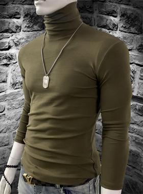 男士长袖t恤春秋高领打底衫男质秋衣保暖修身上内衣大码1003b