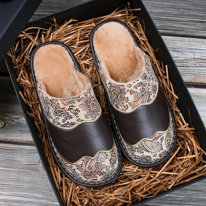 秋冬季男士新款拖鞋男家居家室内防水防滑加厚底保暖拖鞋女1114n