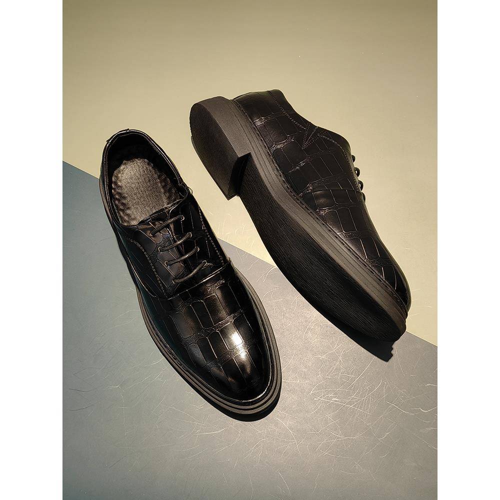 秋冬季男士新款西装皮鞋男感商务正装英伦风结婚新郎鞋休闲1107n