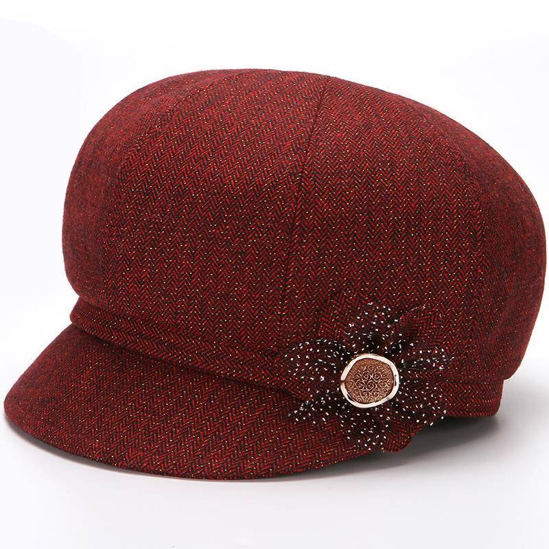 春秋短檐遮阳中老年人帽子女贝雷帽老人帽子奶奶休闲帽妈妈1130h