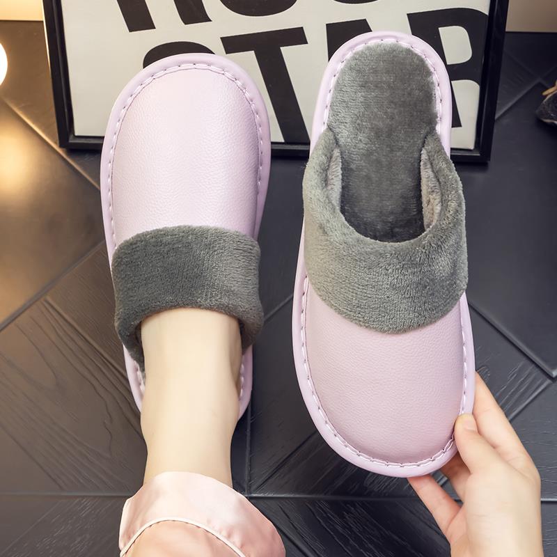 秋冬棉拖鞋季居家情侣款室内防滑家用底保暖男女拖鞋1020u