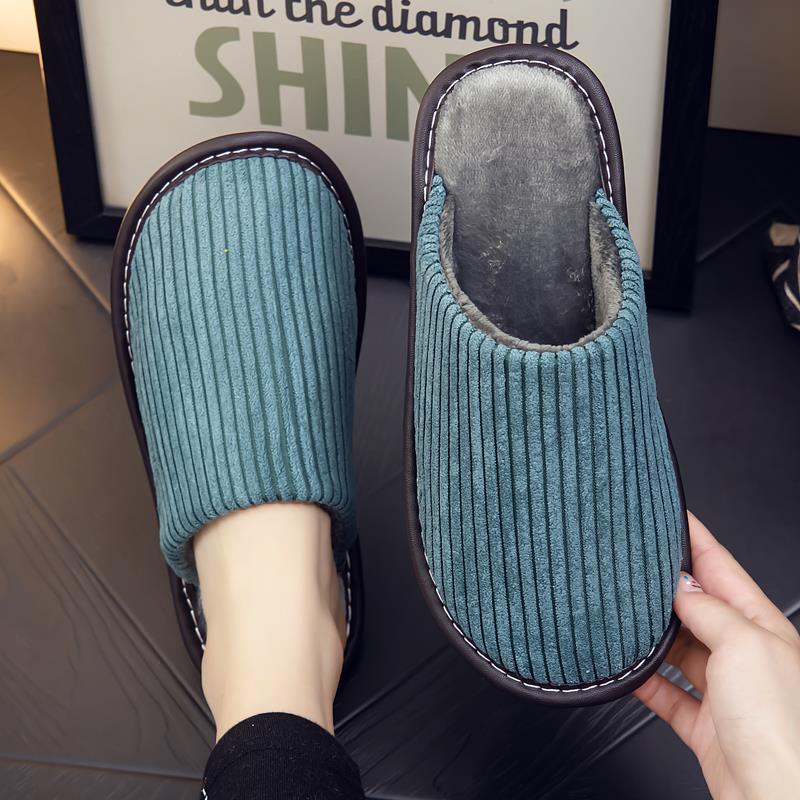 秋冬季家居布艺拖鞋男女情侣室内家用防滑厚底居家保暖毛毛1119h