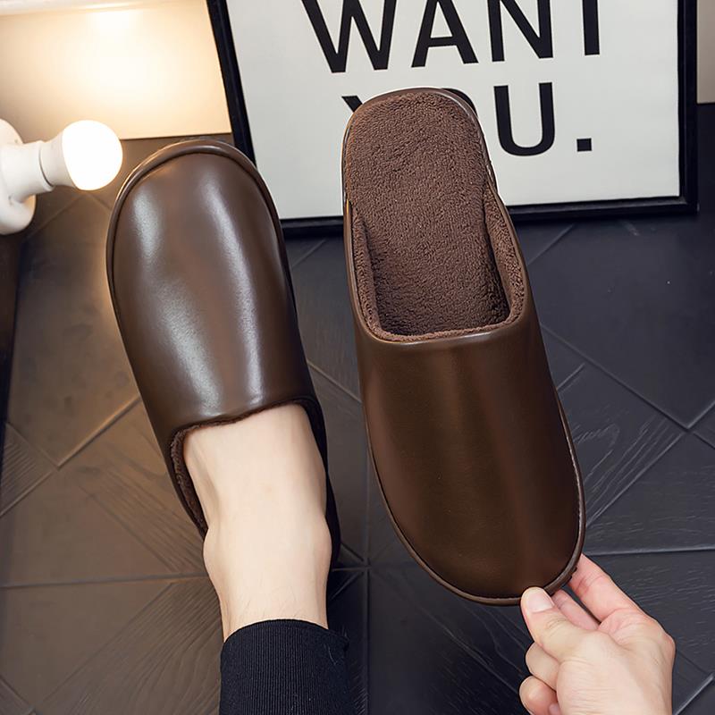 秋冬季轻奢居家用保暖拖鞋男女室内防滑毛绒面家居拖鞋1119h