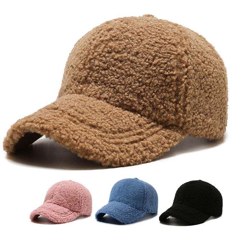 时尚鸭舌帽子加厚保暖韩版男女秋冬季逛街绒棒球帽潮1216e